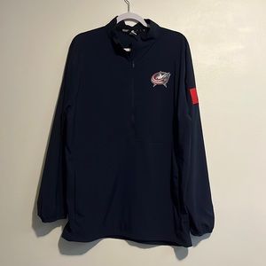 Blue jacket quarter zip